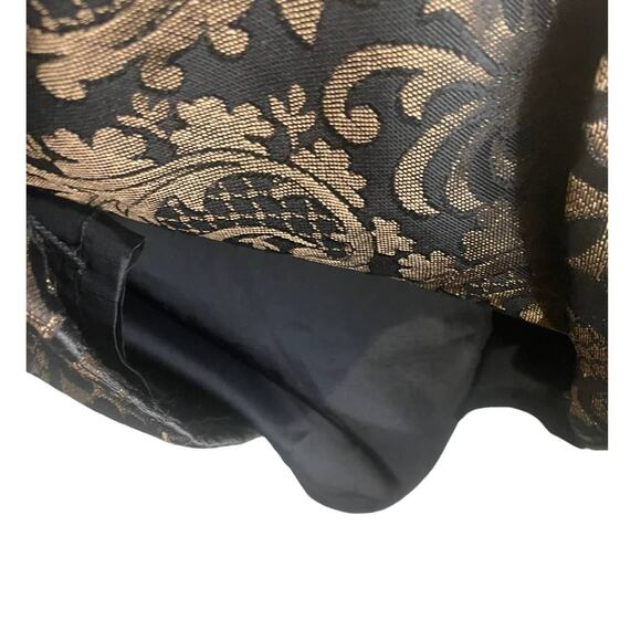 Ann Taylor LOFT Strapless Black Gold Brocade Mini Dress 4 Formal Whimsy‎ Fairy - Picture 9 of 15